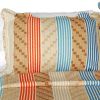 [Million Miles] Cotton 3PC Vermicelli-Quilted Striped Printed Quilt Set (Full/Queen Size)