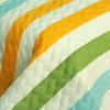 [Green Rose] 3PC Patchwork Quilt Set (Full/Queen Size)