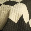 [Oh My Love] 3PC Vermicelli-Quilted Patchwork Quilt Set (Full/Queen Size)