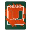MIAMI OFFICIAL NCAA "Halftone" Micro Raschel Throw Blanket; 46" x 60"