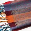 Blancho Bedding -Pa-301-2 Exquisite Stripes Nation totem Revitalized Style Tassel Ends Silk Pashmina/Shawl/Scarf